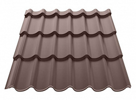 Металлическая черепица 0,5 мм Полиэстер RAL 8017 «Шоколад»