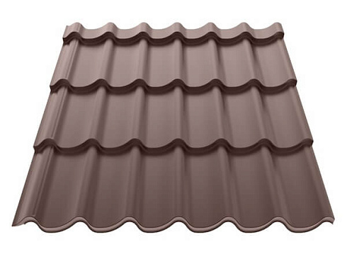 Металлическая черепица 0,5 мм Полиэстер RAL 8017 «Шоколад»