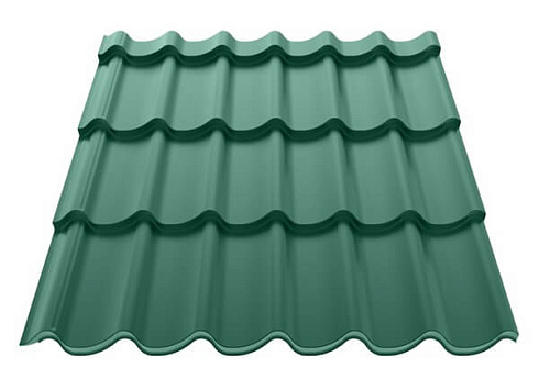 Металлическая черепица 0,5 мм Полиэстер RAL 6005 «Зеленый темный»
