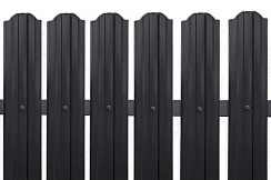 Металлический штакетник Двухстороннее окрашивание 0,45, М-образный профиль, RAL 7024 «Графит»