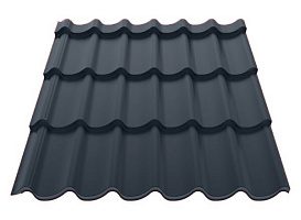 Металлическая черепица 0,5 мм Полиэстер RAL 7024 «Графит»
